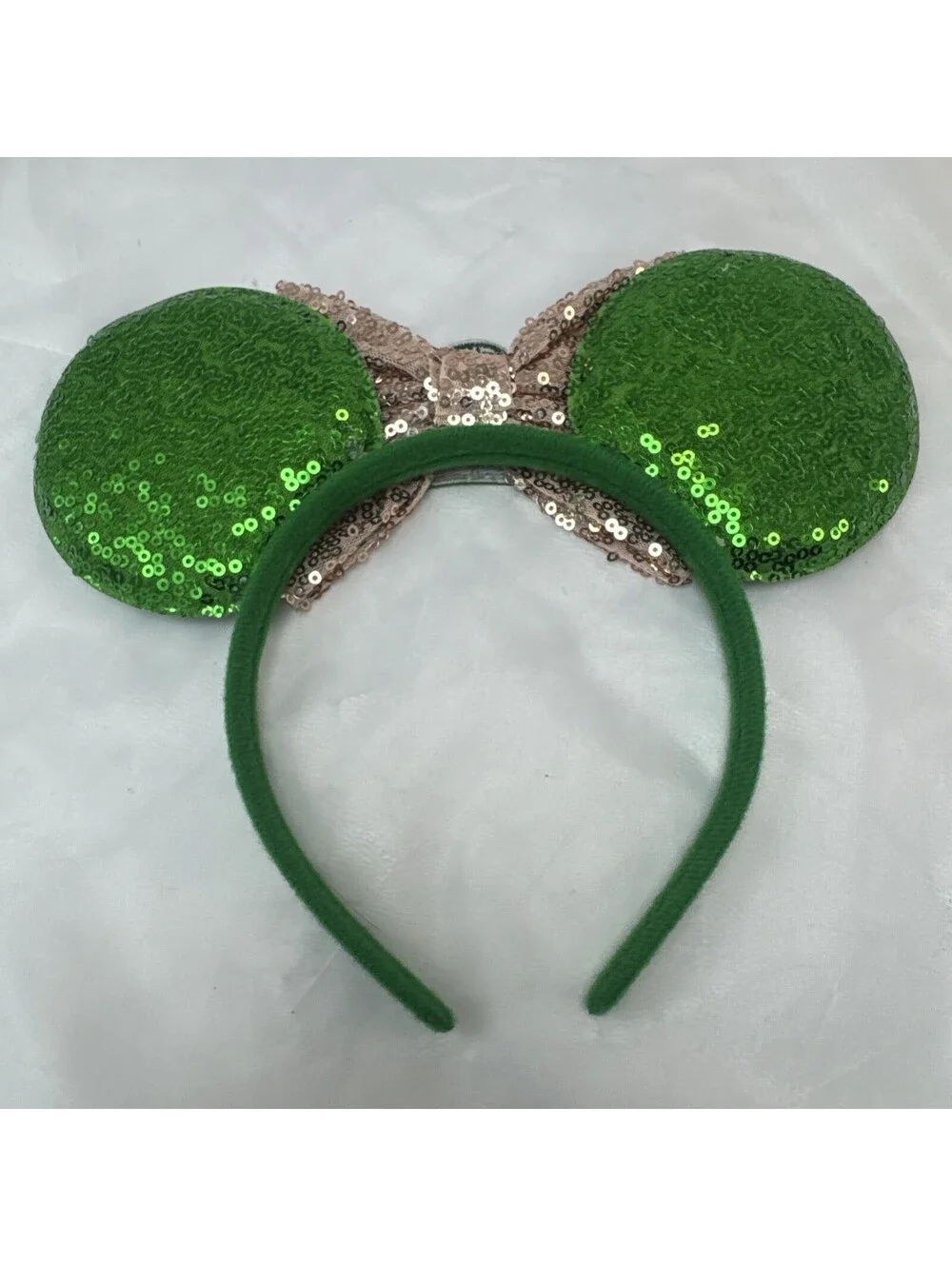 Mickey Mouse Grogu Sequined Green Mouse Ears Headband Baby Yoda Disney